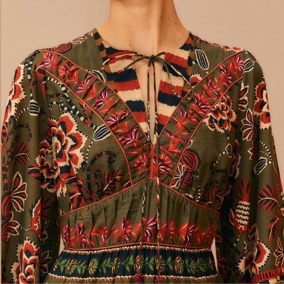 NEW Farm Rio Ainika Floral Garden Maxi Dress Size Small - Picture 4 of 13